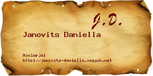 Janovits Daniella névjegykártya